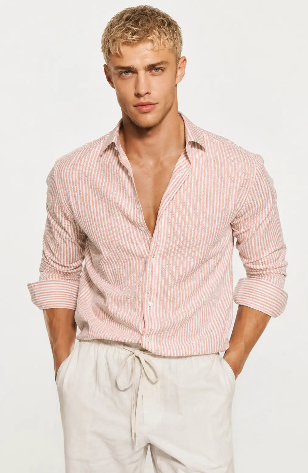 Jovera Joyce Riviera Textured Stripe Shirt Jovera Joyce