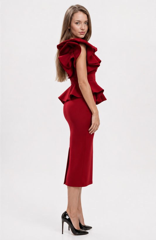 Rouge Elegance Couture Dress Jovera Joyce