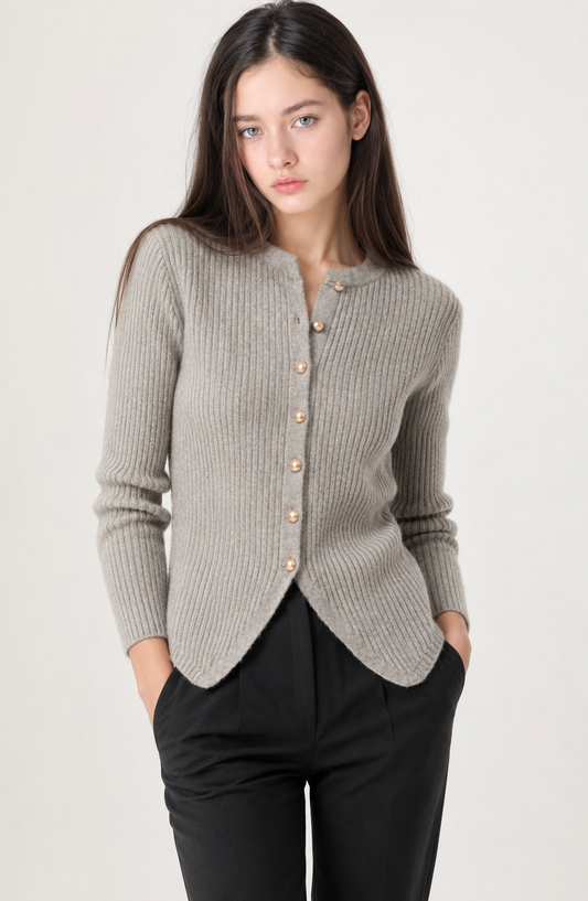 Monaco Ribbed Button Cardigan Jovera Joyce