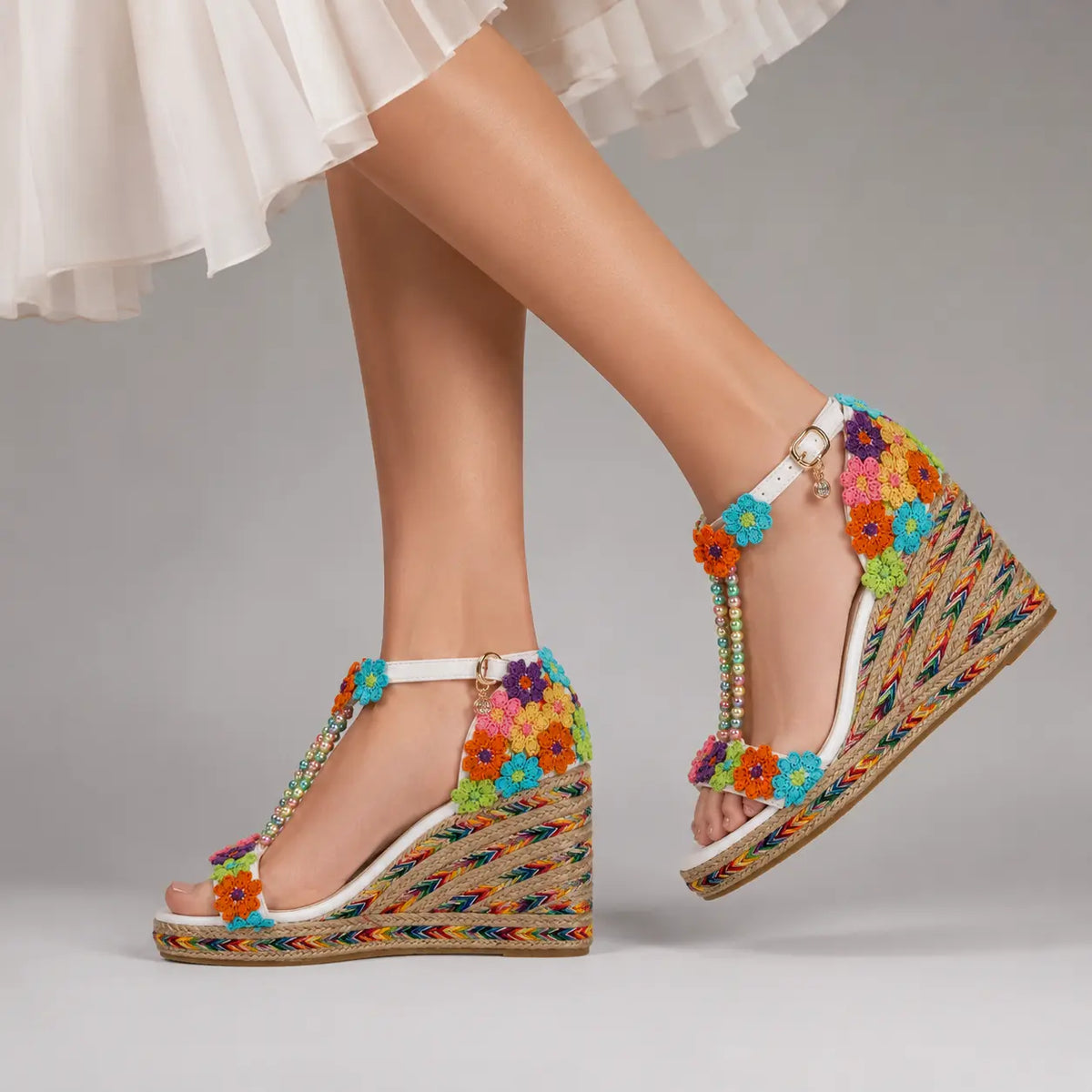 Celestia Garden Wedge Sandals Jovera Joyce
