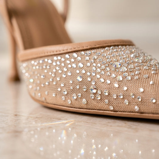 Eclat de Champagne Crystal Slingbacks Jovera Joyce