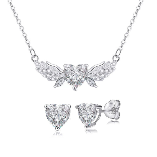 Jovera Joyce Élan d’Amour Winged Heart Sterling Silver Jewelry Set - Jovera Joyce