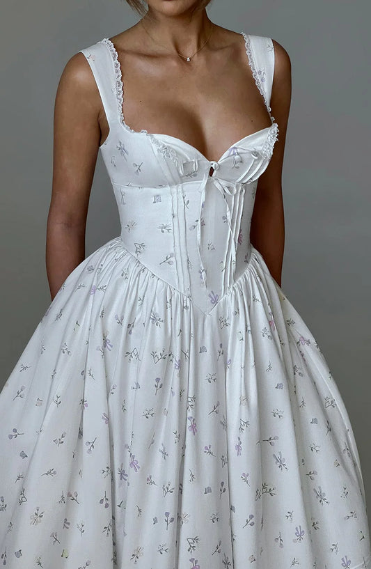 Winter European And American New Printed Lace Backless Dress Jovera Joyce