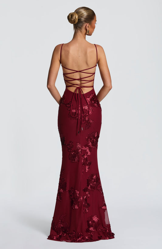 Flower-decorated Evening Dress High-end Banquet Elegant Slimming Jovera Joyce
