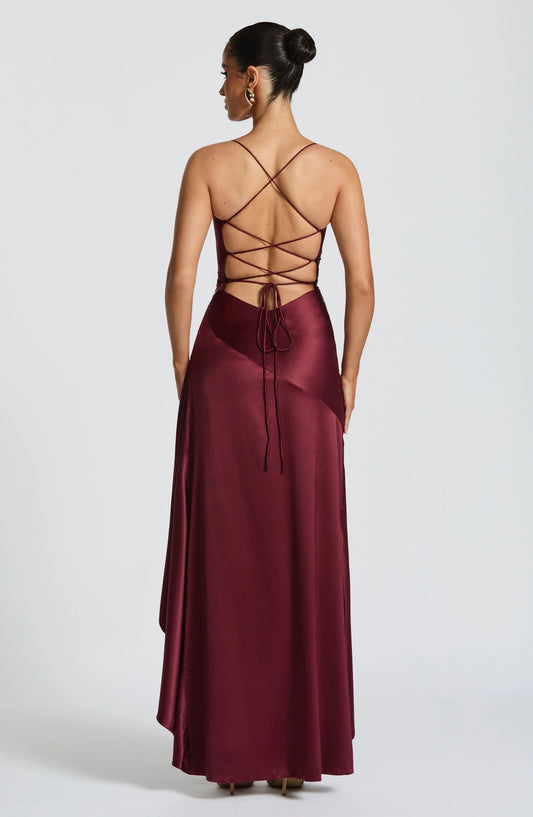 Women's Backless Ruffles Irregular Dress Summer Fashion Evening Party Club Split Suspender Maxi Dresses Clothing Jovera Joyce