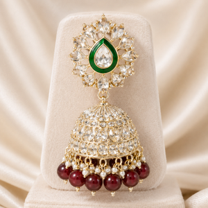 Trending Fancy Collection High Quality 18K Gold-Plated Zircon Copper Ethnic Kundan Engagement Bridal Wedding Party Choker Jovera Joyce