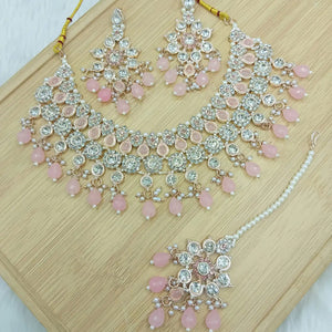 Luxury High Quality Indian Vintage Gold Plated Pearl Kundan Choker Necklace Set Earrings Maang Tikka Latest Party Engagement Jovera Joyce