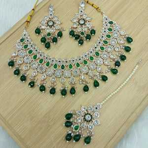 Luxury High Quality Indian Vintage Gold Plated Pearl Kundan Choker Necklace Set Earrings Maang Tikka Latest Party Engagement Jovera Joyce
