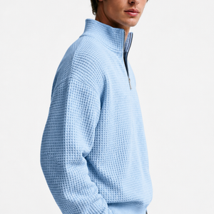 Lucerne Textured Quarter-Zip Pullover Jovera Joyce