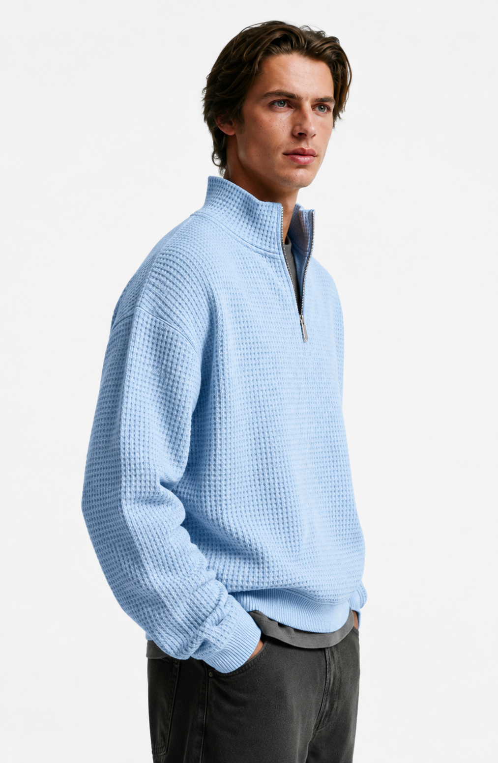 Lucerne Textured Quarter-Zip Pullover Jovera Joyce