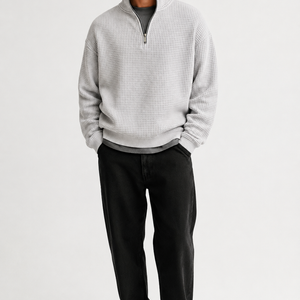 Lucerne Textured Quarter-Zip Pullover Jovera Joyce