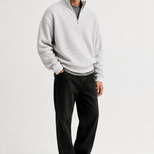 Lucerne Textured Quarter-Zip Pullover Jovera Joyce