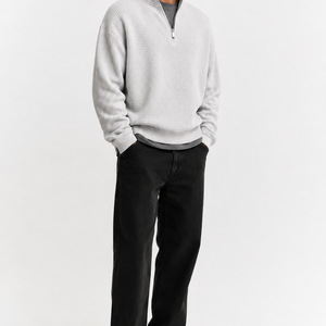 Lucerne Textured Quarter-Zip Pullover Jovera Joyce