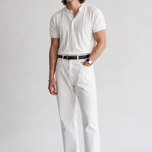 Riviera Fine-Knit Henley Shirt Jovera Joyce