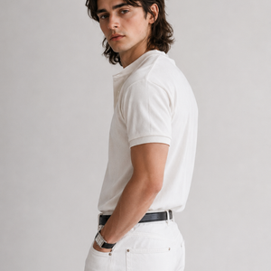 Riviera Fine-Knit Henley Shirt Jovera Joyce