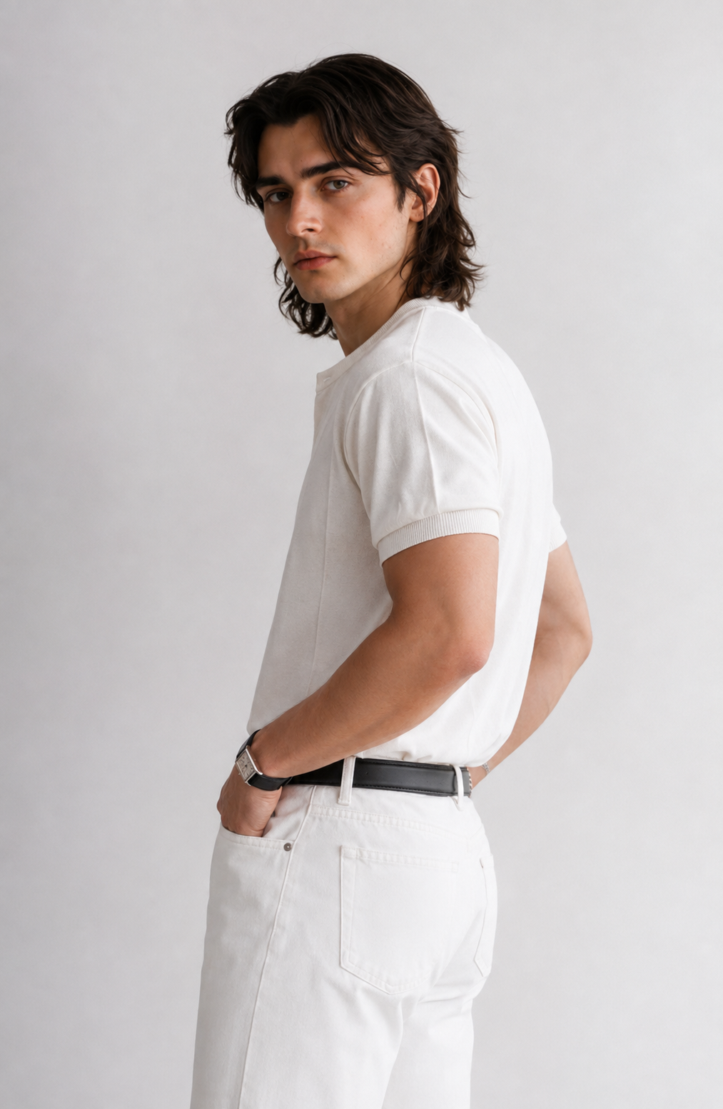 Riviera Fine-Knit Henley Shirt Jovera Joyce