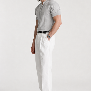 Riviera Fine-Knit Henley Shirt Jovera Joyce