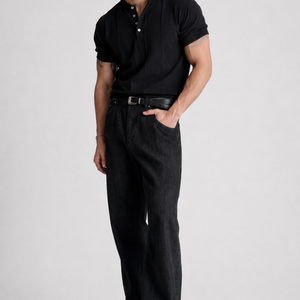 Riviera Fine-Knit Henley Shirt Jovera Joyce