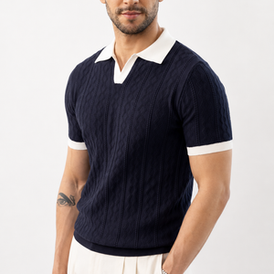 Portofino Contrast Knit Polo Jovera Joyce