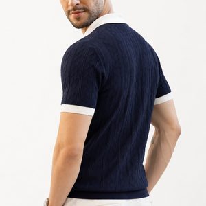Portofino Contrast Knit Polo Jovera Joyce