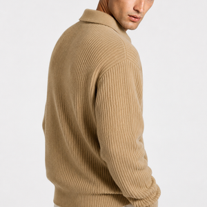 Jovera Joyce Élan Ribbed Zip-Collar Knit Pullover Jovera Joyce