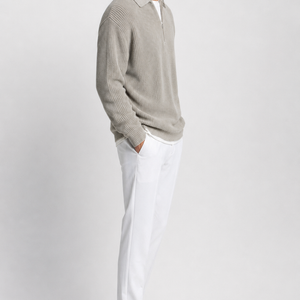 Jovera Joyce Élan Ribbed Zip-Collar Knit Pullover Jovera Joyce