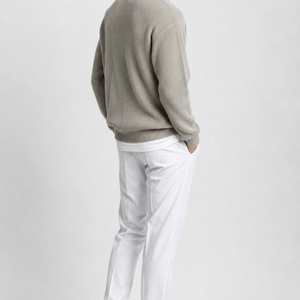 Jovera Joyce Élan Ribbed Zip-Collar Knit Pullover Jovera Joyce