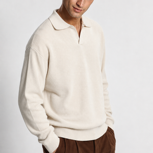 Jovera Joyce Valmont Textured Polo Knit Pullover Jovera Joyce