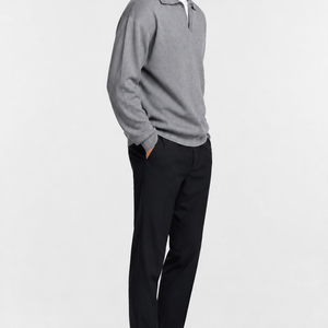 Jovera Joyce Valmont Textured Polo Knit Pullover Jovera Joyce