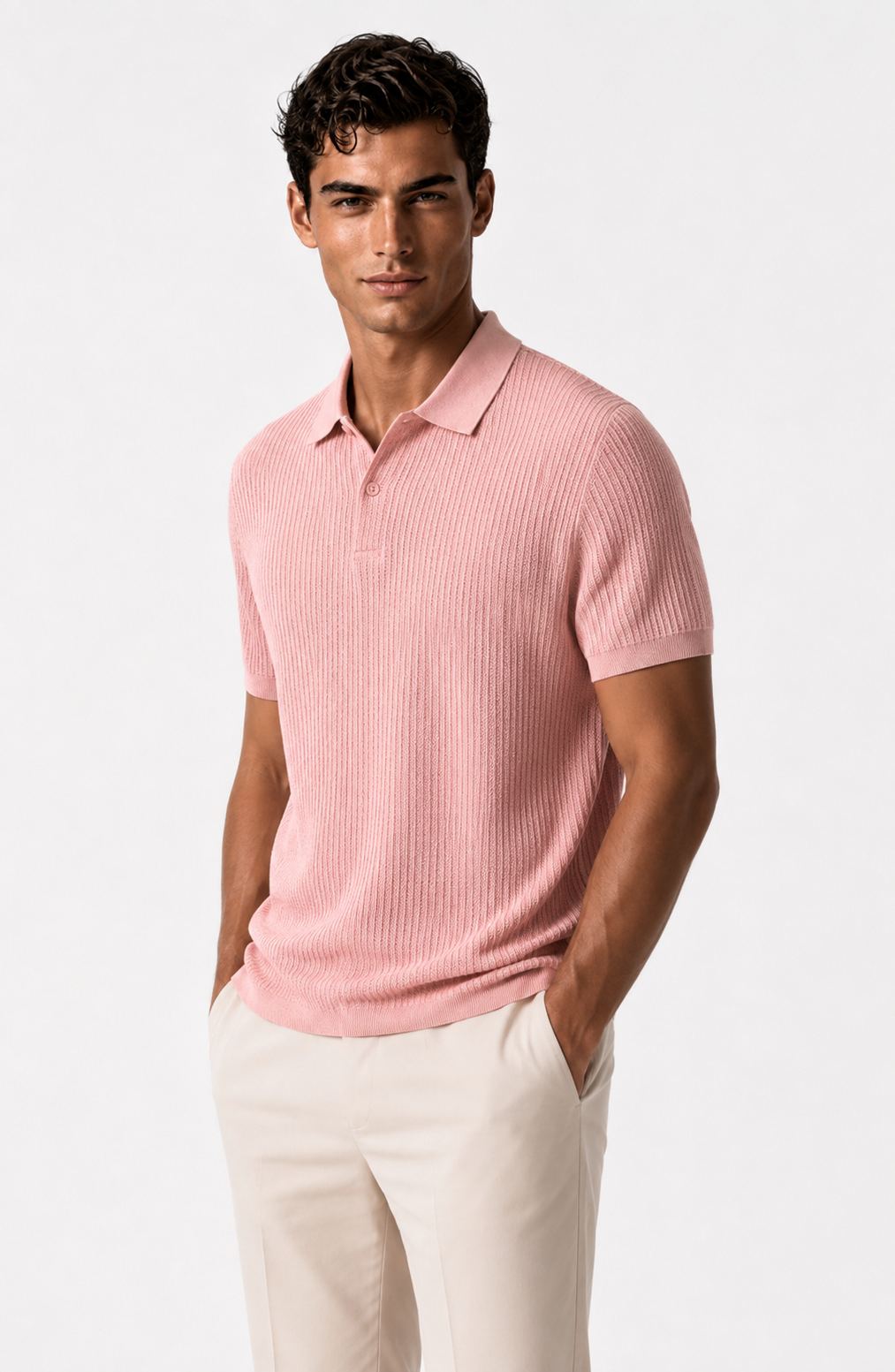 Jovera Joyce Roselle Textured Polo Knit Jovera Joyce