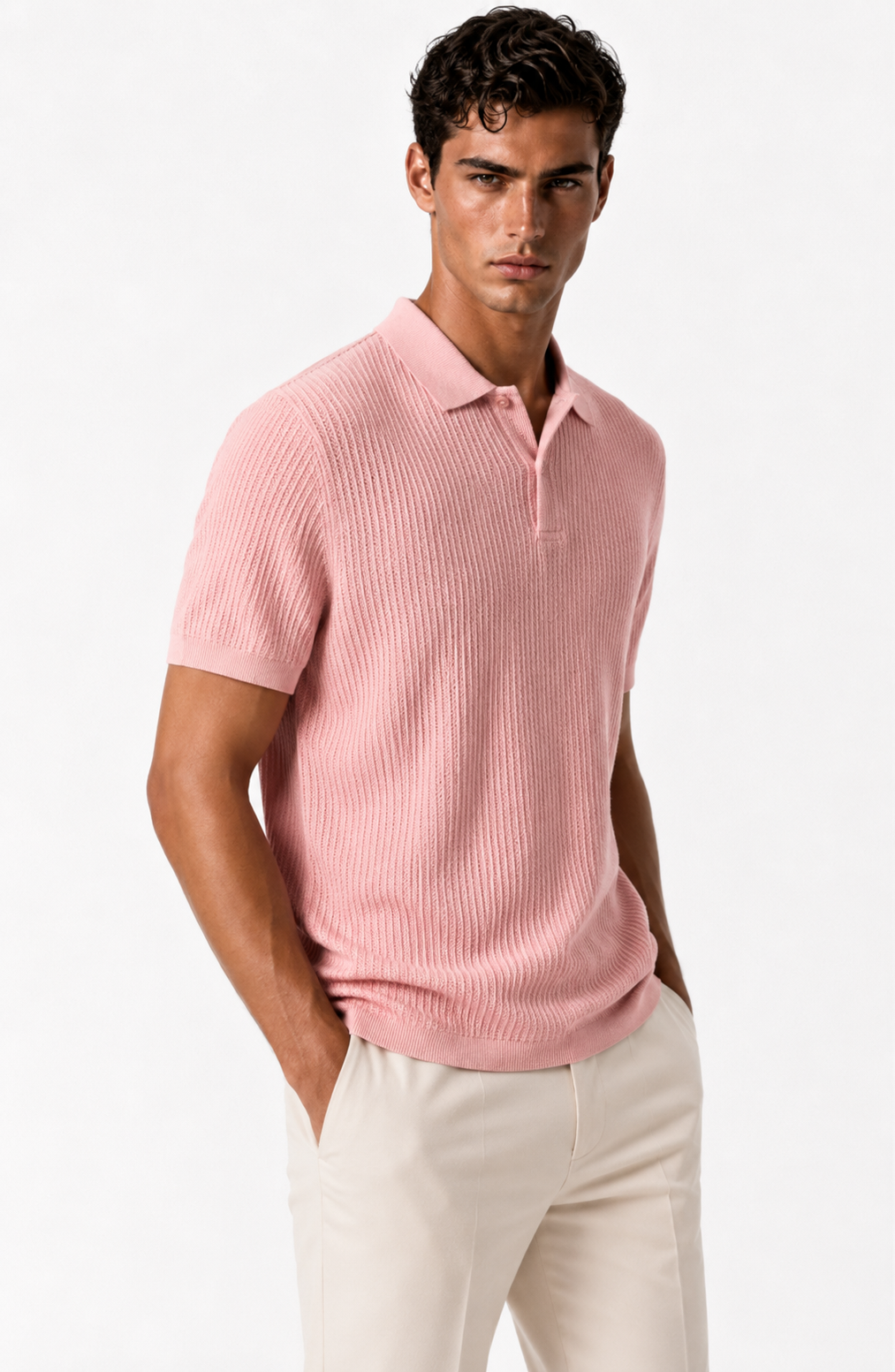 Jovera Joyce Roselle Textured Polo Knit Jovera Joyce
