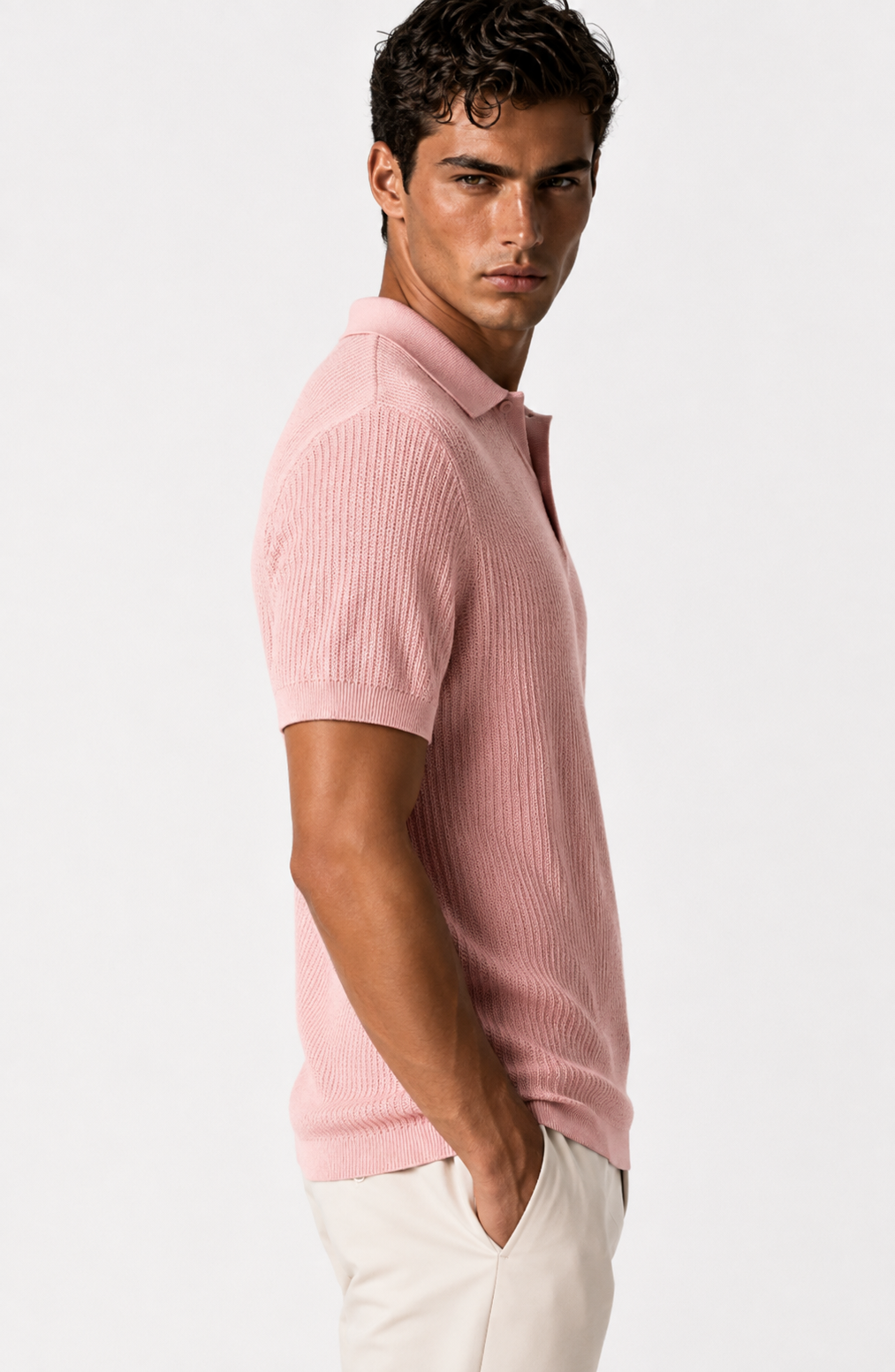 Jovera Joyce Roselle Textured Polo Knit Jovera Joyce