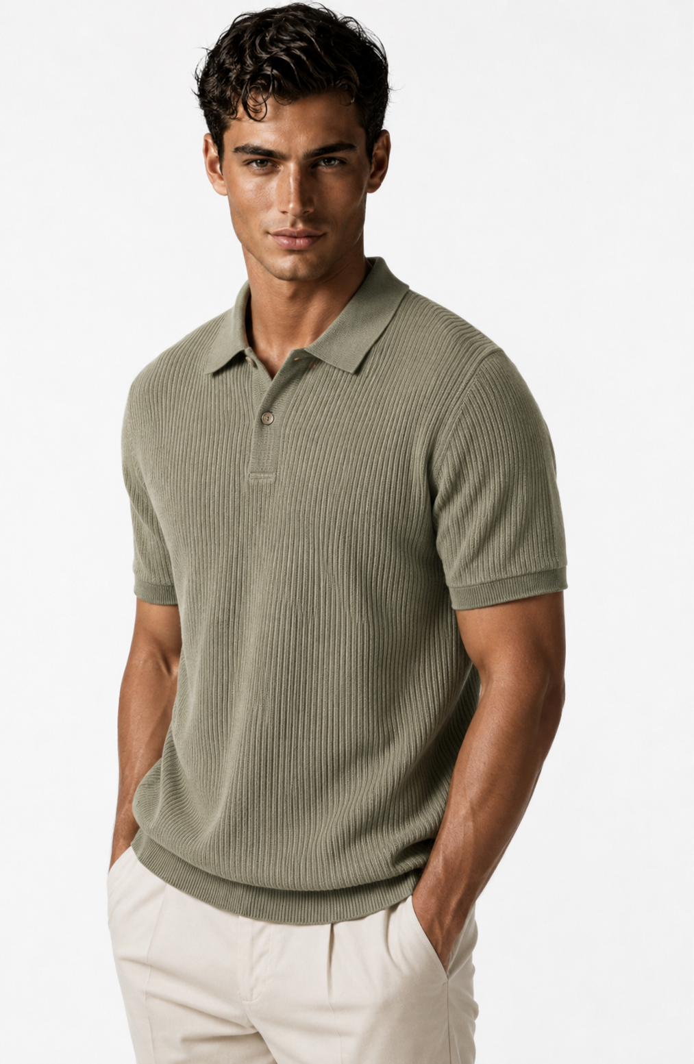 Jovera Joyce Roselle Textured Polo Knit Jovera Joyce