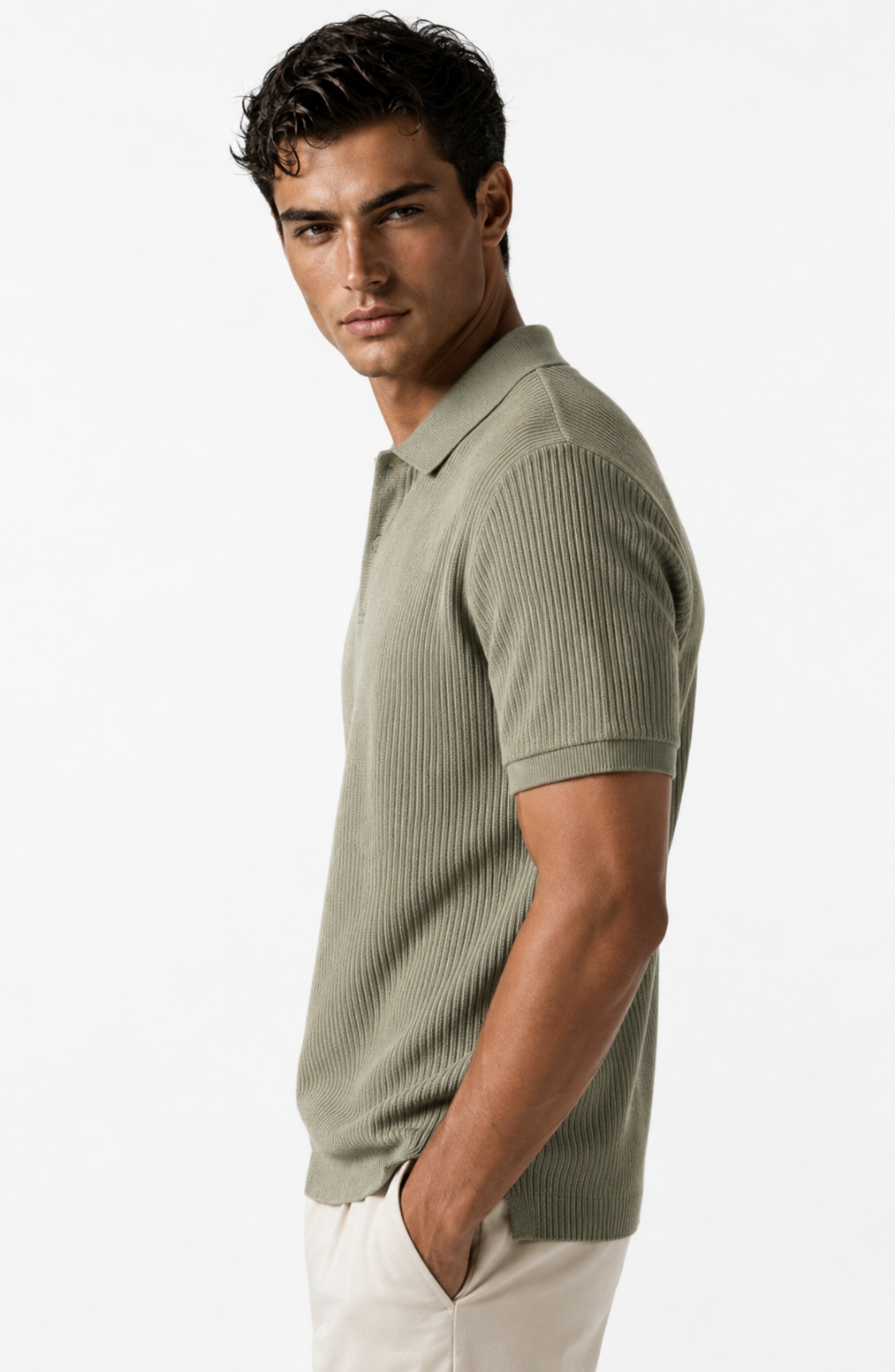 Jovera Joyce Roselle Textured Polo Knit Jovera Joyce