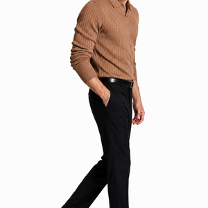 Jovera Joyce Auremont Ribbed Polo Knit Pullover Jovera Joyce