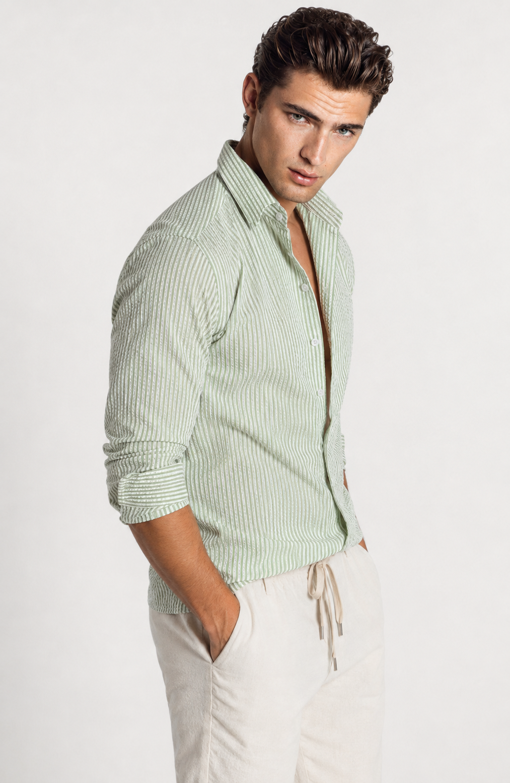 Jovera Joyce Riviera Textured Stripe Shirt Jovera Joyce