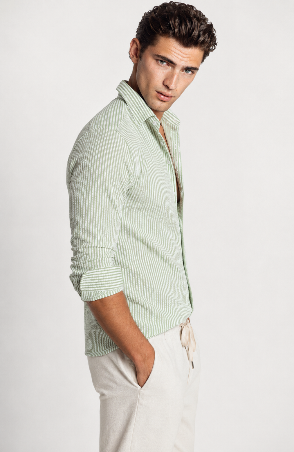 Jovera Joyce Riviera Textured Stripe Shirt Jovera Joyce
