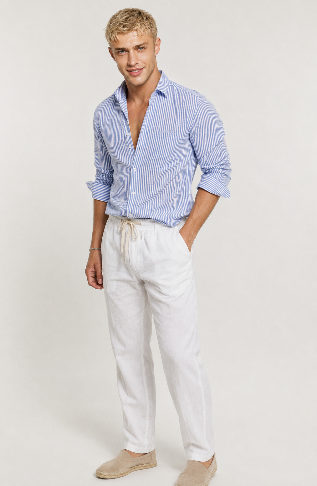 Jovera Joyce Riviera Textured Stripe Shirt Jovera Joyce