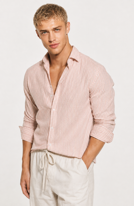Jovera Joyce Riviera Textured Stripe Shirt Jovera Joyce