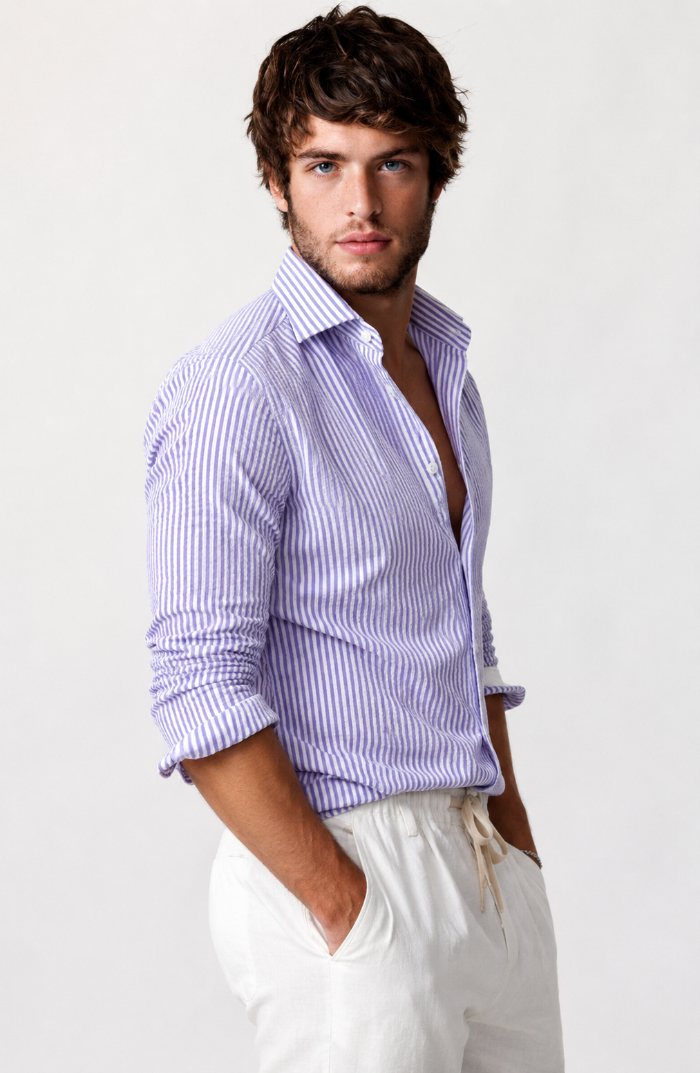 Jovera Joyce Riviera Textured Stripe Shirt Jovera Joyce