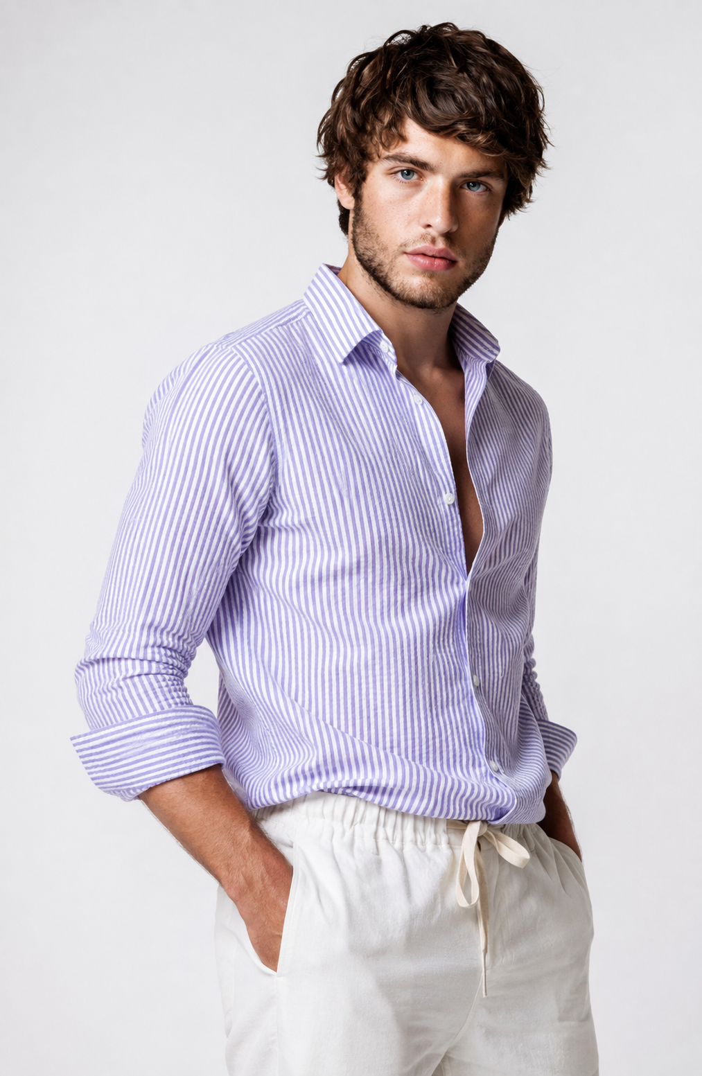 Jovera Joyce Riviera Textured Stripe Shirt Jovera Joyce