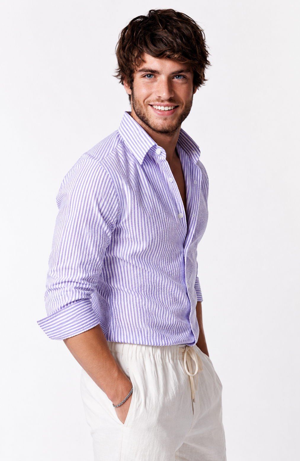 Jovera Joyce Riviera Textured Stripe Shirt Jovera Joyce