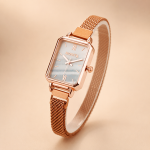 Mori Style Peacock Green Small Square Watch Jovera Joyce