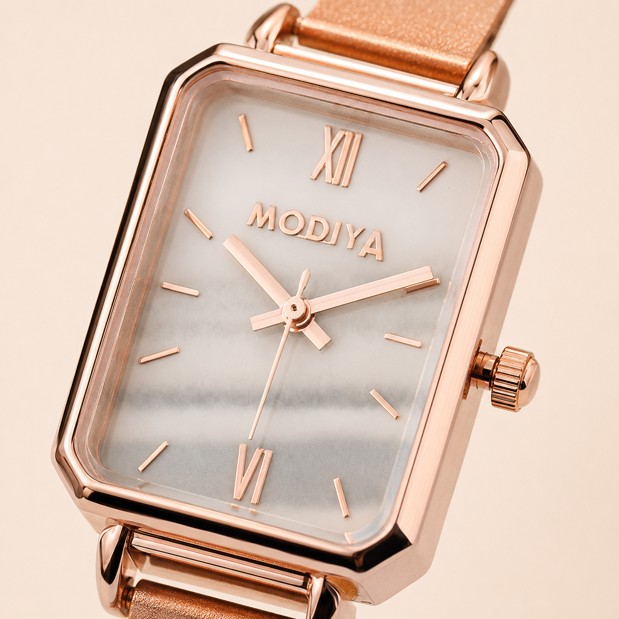 Mori Style Peacock Green Small Square Watch Jovera Joyce