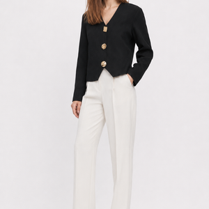 High-end Short Knitted Cardigan Slim Slimming Metal Buckle Sweater For Women Jovera Joyce