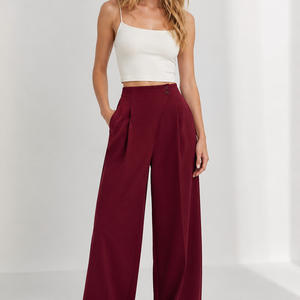 Kyoto Button-Detail Straight-Leg Trousers Jovera Joyce