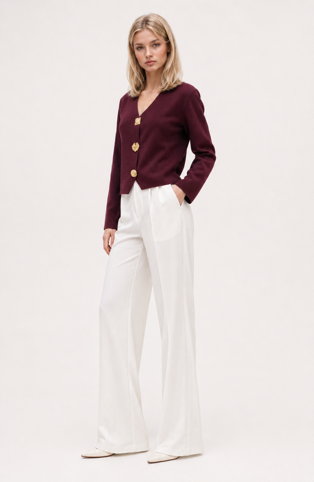 High-end Short Knitted Cardigan Slim Slimming Metal Buckle Sweater For Women Jovera Joyce