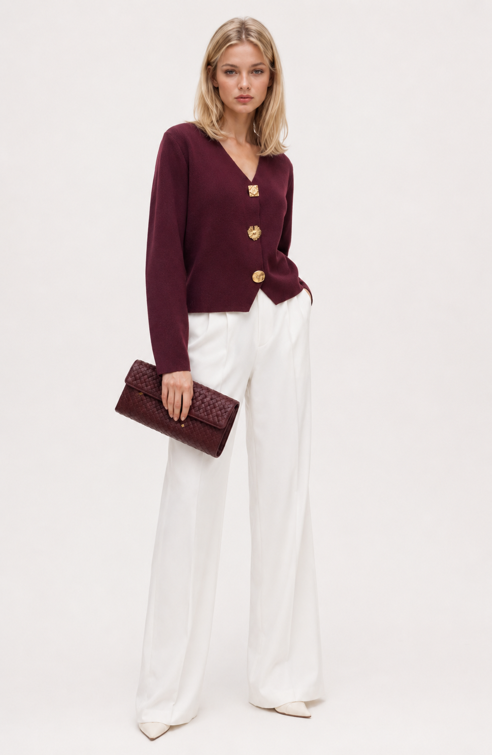High-end Short Knitted Cardigan Slim Slimming Metal Buckle Sweater For Women Jovera Joyce