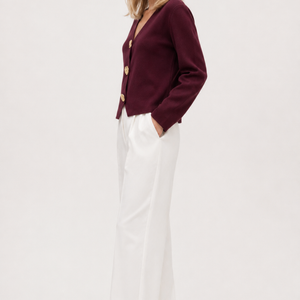 High-end Short Knitted Cardigan Slim Slimming Metal Buckle Sweater For Women Jovera Joyce