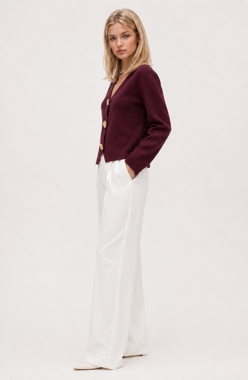 High-end Short Knitted Cardigan Slim Slimming Metal Buckle Sweater For Women Jovera Joyce